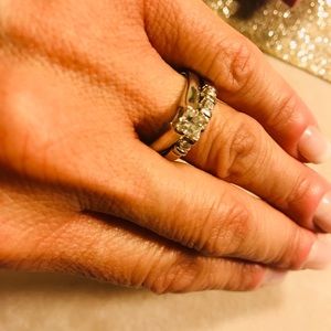 Wedding rings platinum 2.5 carat total diamond wt